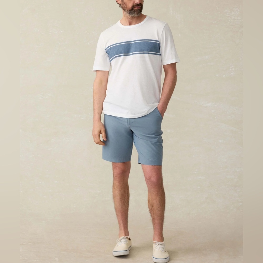 Faherty All Day Short 9” Performance Marine Blue Resort Beach Golf size 33